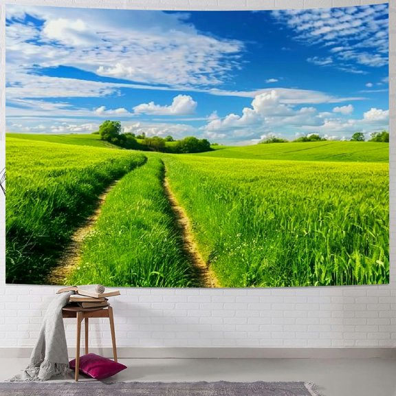 BCIIG Grass Field Tapestry Wall Hanging Unique Style Graphic Tapestries Home Wall Decor Art for Living Room Bedroom Apartment Farmhouse Dorm 40x60inch