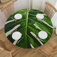 thumbnail image 1 of BCIIG Green Leaves Round Table Cover Stain Resistant Washable Perfect for Indoor Outdoor Tablecloth Kitchen Dining Wedding Parties  Full Width Single-Sided Printing Home Kitchen Outdoor Decoration, 1 of 8