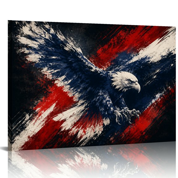 BCIIG Grunge Flying Eagle Ready An Excellent Gift Choice, Wall Art, HD Print Framed Canvas Wall Art Suitable For Living Room Bedroom Kitchen Classroom Studio Family