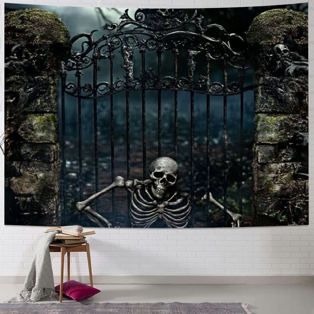 BCIIG Halloween Photography Backdrop Halloween Night Graveyard Backdrop