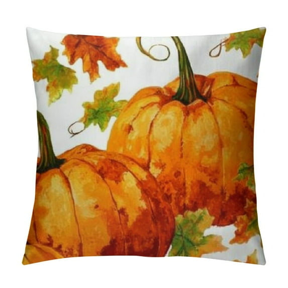 BCIIG Halloween Pumpkins Watercolor Throw Pillow Covers  Decorative Pillow Cases for Couch Bedroom Living Room 24x24in