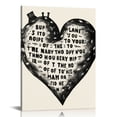 thumbnail image 1 of BCIIG Heart Words Black and White Fine Art Aesthetic Poster & Print Wall Painting for Home Office Decor 16x20 in, 1 of 5