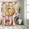 thumbnail image 1 of BCIIG Hearts Bathroom Decoration Set, Colorful Luxury Polyester Cloth Shower Curtain with Hooks, Waterproof Home Bathtubs Curtain Set, Vibrant HD Print, Easy Installation 60"x72, 1 of 7