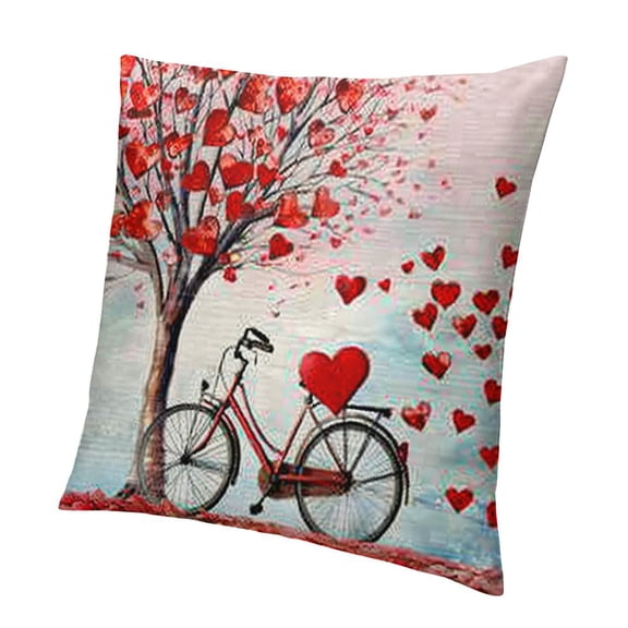BCIIG Hearts Tree Pillow Case Short Plush Home Furnishing Decorative Cushion Cover 1PC 24x24in