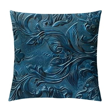 BCIIG  Heavy Velvet Embossing Throw Pillow Cover, Classis Floral Anaglyph Fabric, Decorative Pillow Cover, Indoor/Outdoor Pillows Shell, Cushion Cover  12x12in