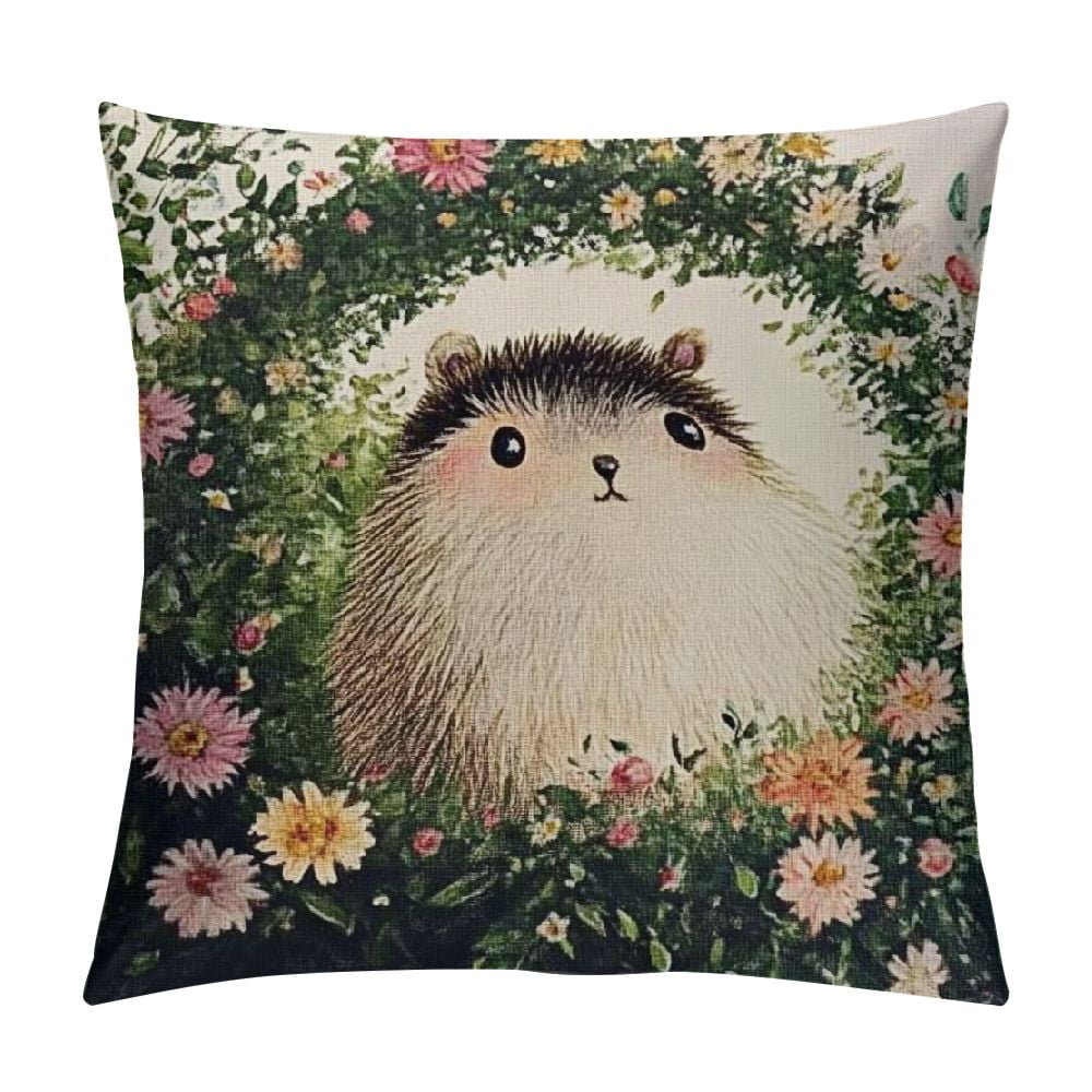 BCIIG Hedge Flowers Graphic Decorative Cushion Throw Pillow Cover for