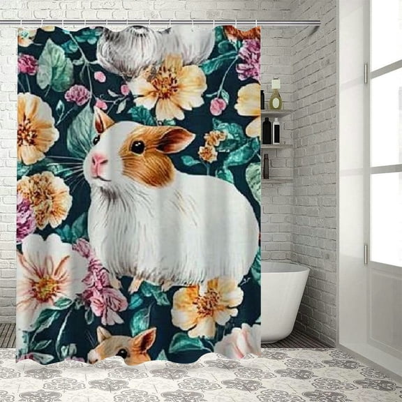 BCIIG Home Bathtub Bathroom Shower Curtain Decoration Washable Shower Curtain With Hook, Quality Waterproof Bathroom Set, Bright HD Printing, Easy to Install and Maintain