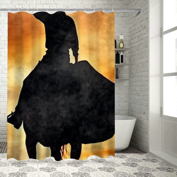 BCIIG Horse Sunset Theme Bathroom Decoration Set Luxury Graphic Printed Polyester Cloth Shower Curtain with Hooks 36"x72