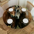 BCIIG Horses Grass Field Round Table Cover Stain Resistant Washable