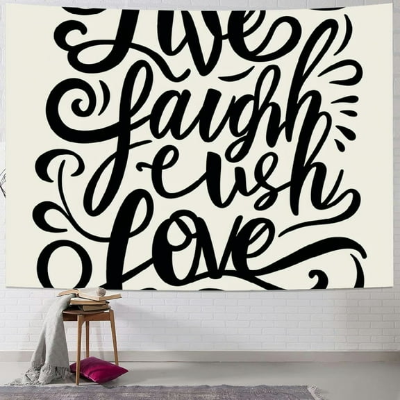 BCIIG Inspirational Quote Tapestry Wall Hanging Unique Style for Home Decor - Graphic Tapestries for Living Room Bedroom Apartment - Farmhouse Dorm Wall Art 40x30inch