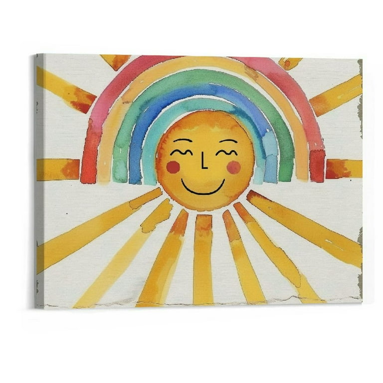 BCIIG Inspirational Quote You Are My Sunshine Wall Art,Boho Sun