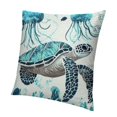 thumbnail image 1 of BCIIG Jellyfish Turtle Ocean High-Quality Short Plush Pillowcase 20x20in, 1 of 5