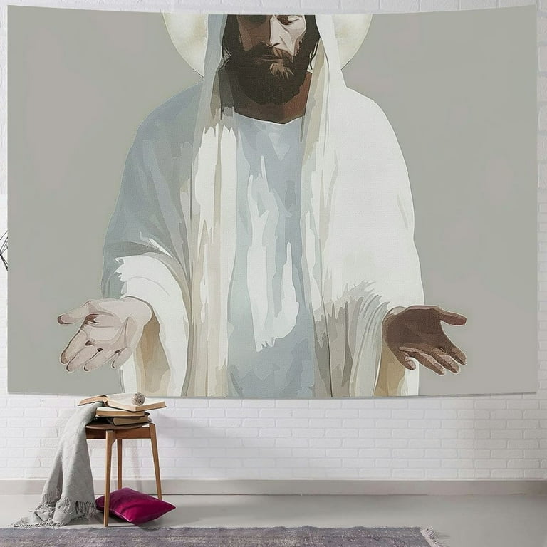 BCIIG Jesus Hands White Robe Tapestry Wall Hanging Unique Style for Home Decor Art Bedroom Living Room Dorm 4 Sizes Available 40x60inch Walmart