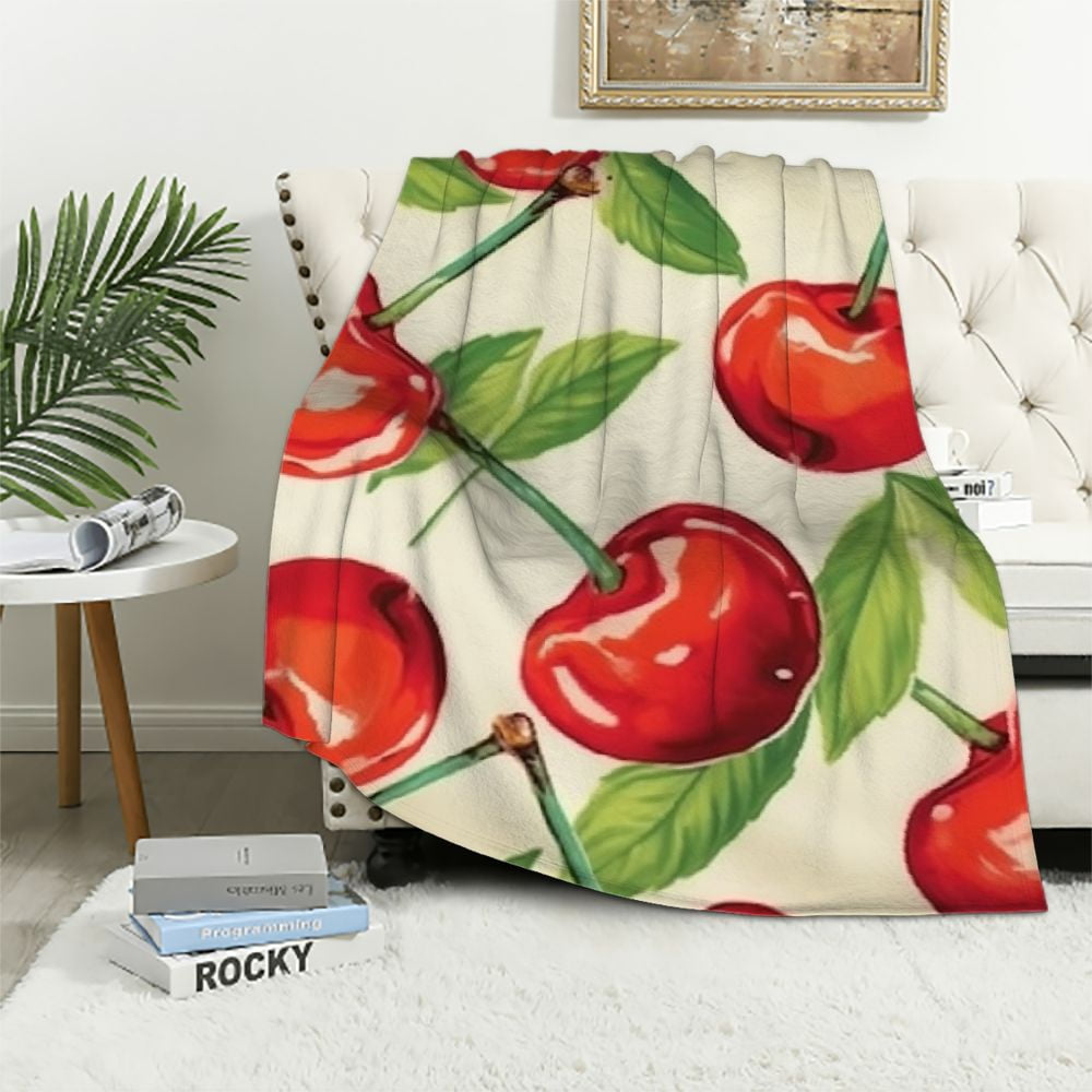 Cherries Throw Blanket