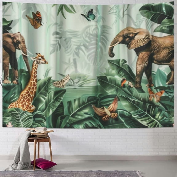 BCIIG Jungle Animals Tapestry Wall Hanging Unique Style Graphic Tapestries Home Wall Decor Art for Living Room Bedroom Apartment Farmhouse Dorm 40x30inch