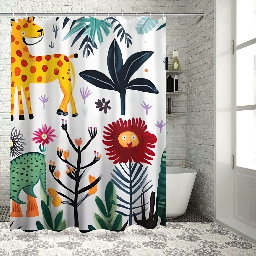 BCIIG Jungle Annabel Kidston Naive Art Bathroom Decor Set with Hooks