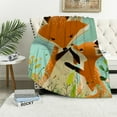 thumbnail image 1 of BCIIG Kids Fox Print Plush Blanket Cartoon Fox Throw Blanket Animal Theme  Blanket for Boys Girls Floral Woodland Fox Fuzzy Blanket Nature Theme Bed Couch Chair Room Decor Throw  40x50in, 1 of 6