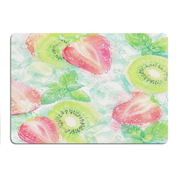 BCIIG Kiwi Strawberry Mouse Pad, Square Smooth Surface Desk Mat, Stitched Edge for Office, Laptop, Computer, Home,