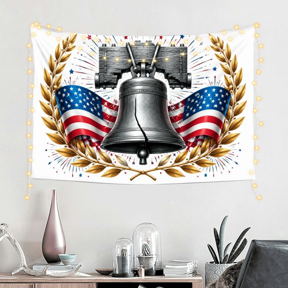BCIIG Laurel Bell Flag Art Bedroom Dorm Living Room Office Apartment Home, 100% Polyester Polyester Fabric Wall Hanging Decor, Printed Tapestry Wall Hanging