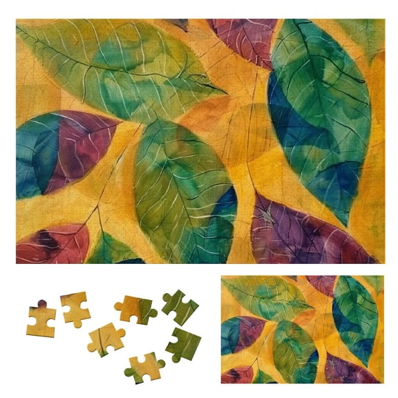 BCIIG Leaves Theme Wooden Jigsaw Puzzle Impossible Challenging Difficult Wood Puzzles for Adults Gift for Family Friends 1000 PCS