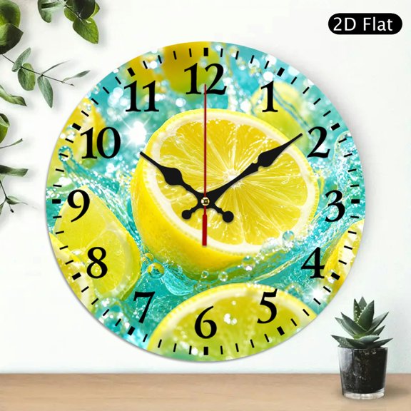 BCIIG Lemon Slice Splash Bubble Pattern  Decor Gift, Wall art Decor Battery Operated (AA Not Included), Lobby Corridor Dining Room Bedroom Office Classroom