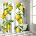 BCIIG Lemons Leaves Bathroom Decor Set with Hooks, Colorful Luxurious