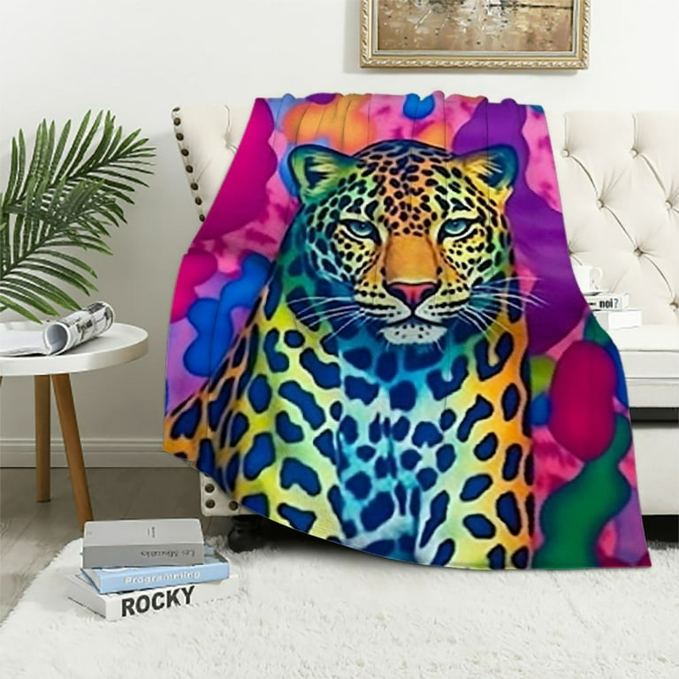 BCIIG Leopard Print Sherpa Blanket Africa Cheetah Print Fleece