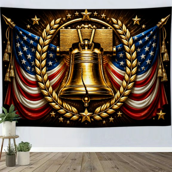 BCIIG Liberty Bell Bedroom Dorm Living Room Office Apartment Home, 100% Polyester Printed Tapestry Wall Hanging, Polyester Fabric Wall Hanging Decor