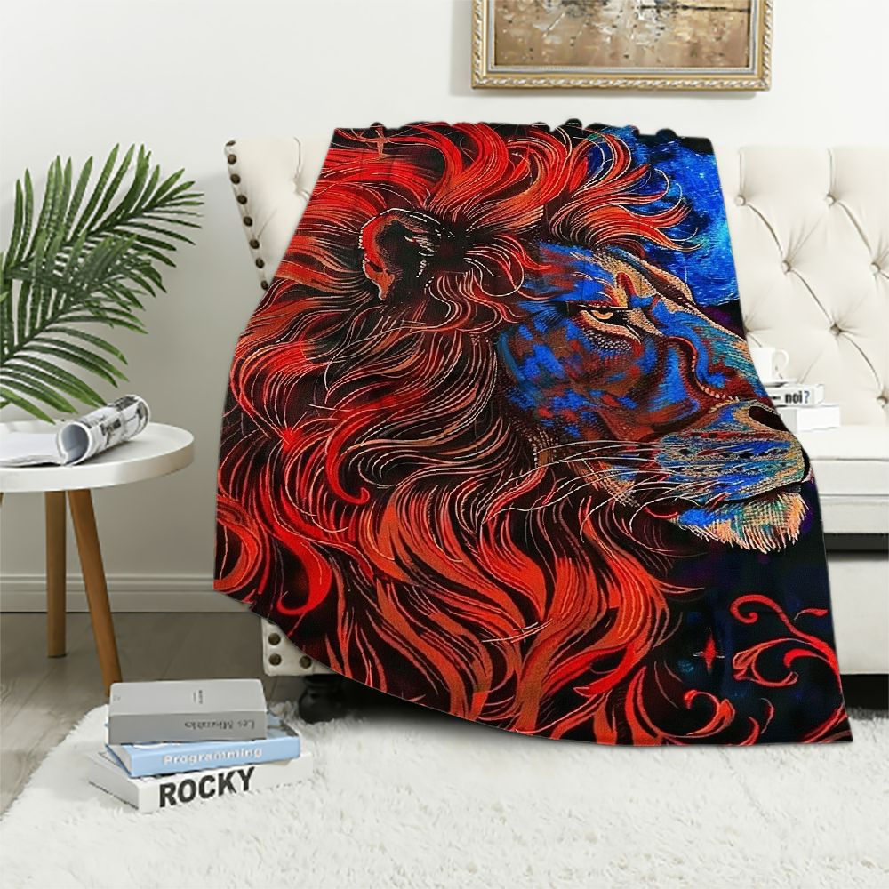 BCIIG Lion Throw Blanket, Super Soft Warm Throw Blanket for Couch, Sofa