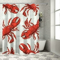 BCIIG Lobster Home Abstract Shower Curtain Decoration Chic Modern Bathroom Decor with Hooks 36"x72