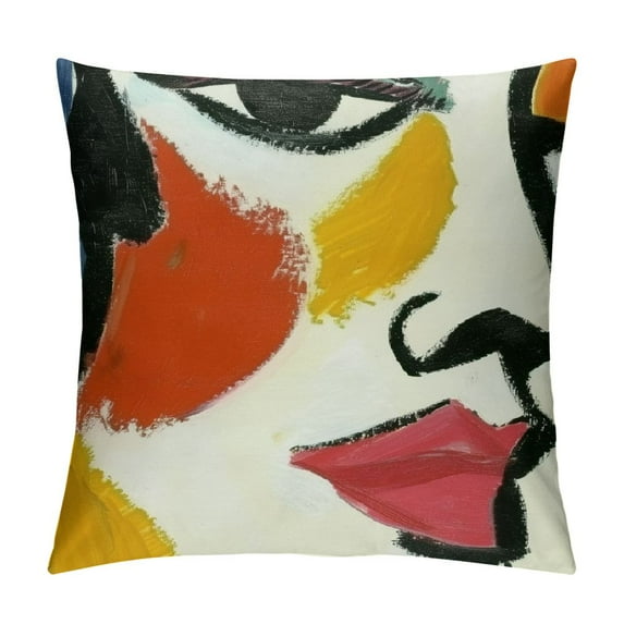 BCIIG Matisse Graphic Decorative Throw Pillow Cover for Home Couch Living Room Bed Sofa - Short Plush Pillowcase 1PC 20x20in
