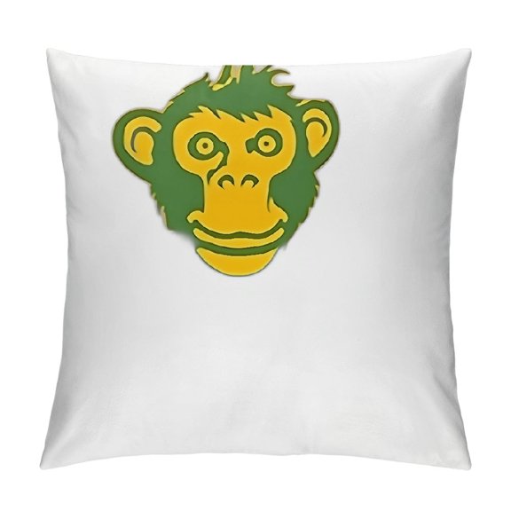 BCIIG Monkey Graphic Decorative Throw Pillow Cover for Home Couch Living Room Sofa Aesthetic Decor 1PC 22x22in