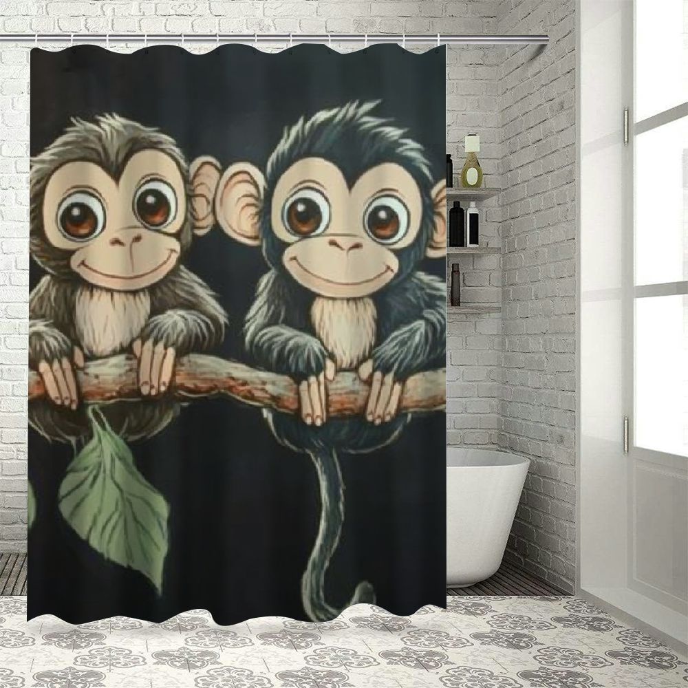 BCIIG Monkeys Theme Bathroom Decoration Set with Hooks, Colorful Luxury ...