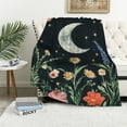 thumbnail image 1 of BCIIG Moon Blanket Throw Kids Flower Moon Blanket for Boys Girls Moon Phases Blanket Space Blanket Fleece Throw Blanket Moon Gifts College Dorm Blanket Sofa Couch Living Room Bed Camping  50x60in, 1 of 6