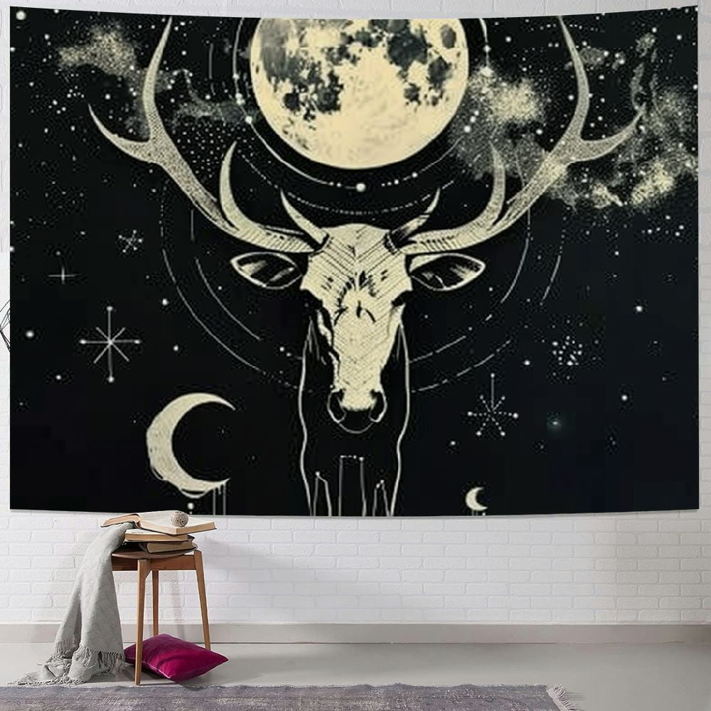 BCIIG Moon Stars Tapestry Wall Hanging Unique Style Graphic Tapestries