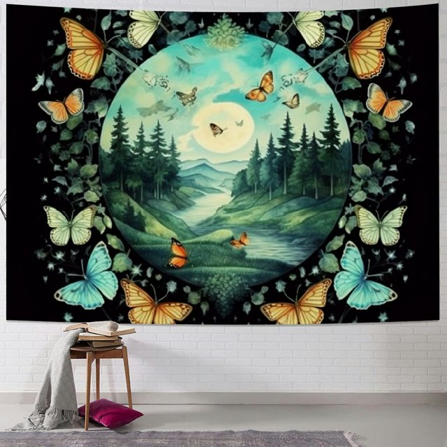BCIIG Moth Tapestry Moon Tapestries Mushroom Tapestry Aesthetic
