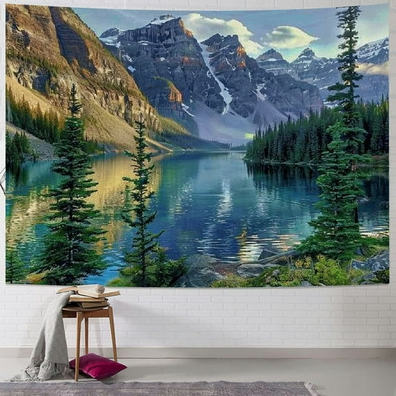 BCIIG Mountain Tree Tapestry Wall Hanging Forest Tapestry Extra Large Nature Tapestries for Bedroom Living Room Dorm Decor 40x30inch