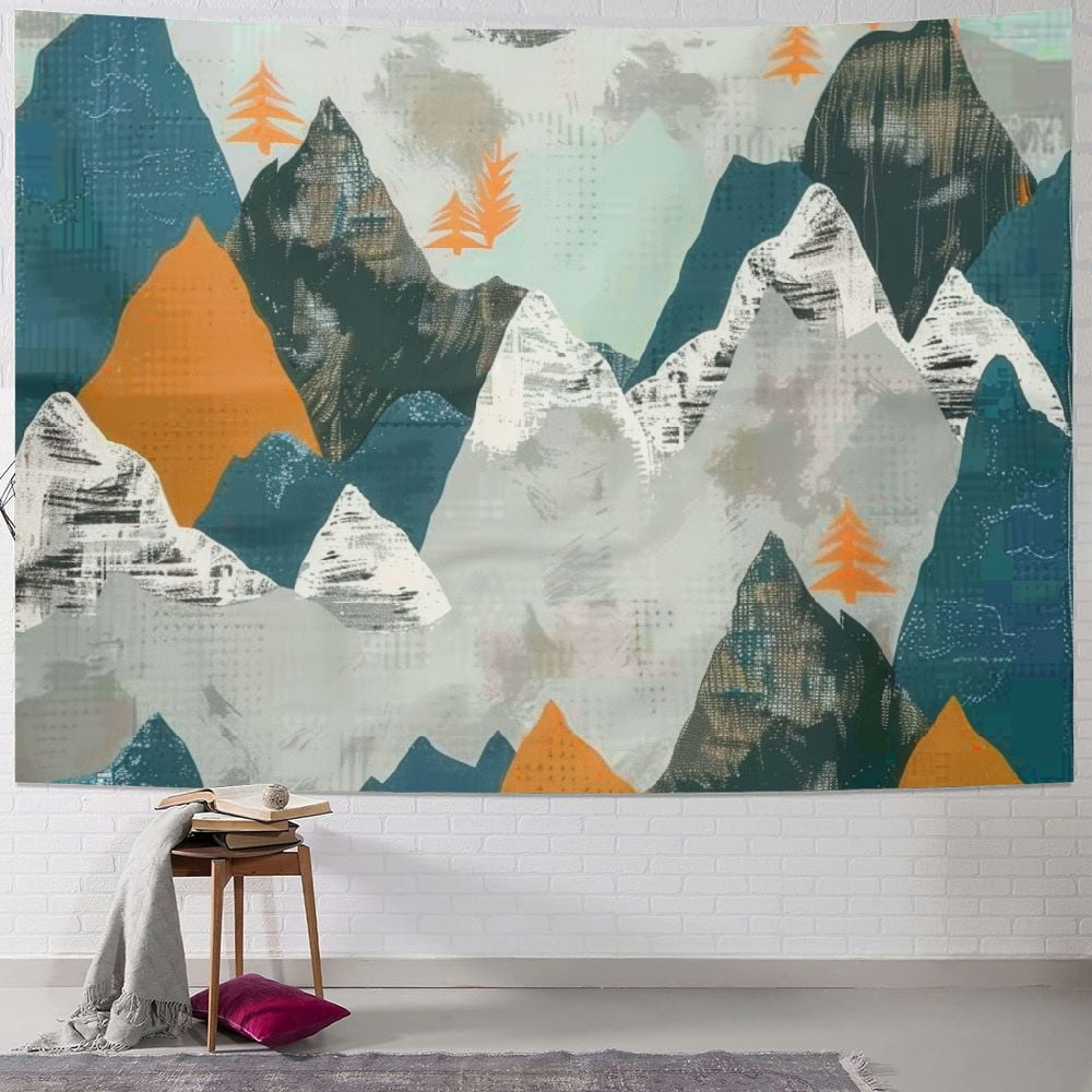 Stunning Textured Mountain Wall Decor For Apartments image