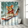 thumbnail image 1 of BCIIG Mouse Snow Sled Chic Modern Bathroom Decor Shower Curtain 36"x72, 1 of 7