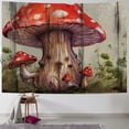 thumbnail image 1 of BCIIG Mushroom Toad Fantasy Art Tapestry Wall Hanging Unique Style Graphic Tapestries Home Wall Decor for Living Room Bedroom Apartment Farmhouse Dorm 60x50inch, 1 of 6