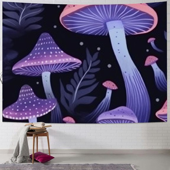 BCIIG Mushrooms Pattern Tapestry Wall Hanging Unique Style Home Decor Art Living Room Bedroom Farmhouse Dorm 40x60inch