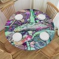 BCIIG Mushrooms Psychedelic Art Round Table Cover Stain Resistant
