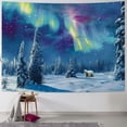 thumbnail image 1 of BCIIG  Northern Lights Tapestry Northern Lights Aurora Borealis Wall Hanging Tapestry Magical Winter Snow Forest Tapestry Wall Hanging Psychedelic Tapestry Decor, 1 of 6