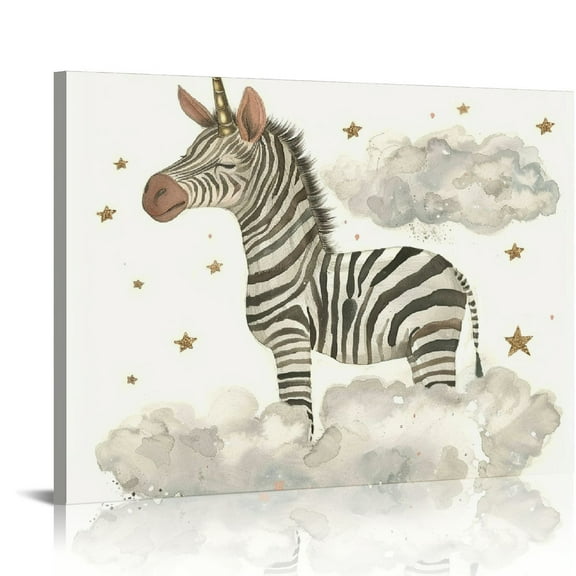 BCIIG   Nursery Safari Animal Prints.  Great Gifts for Baby Shower, Kids Bedroom or Bathroom Decor. Baby Elephant, Giraffe, Hippo, Lion, Tiger and Zebra  20x16in