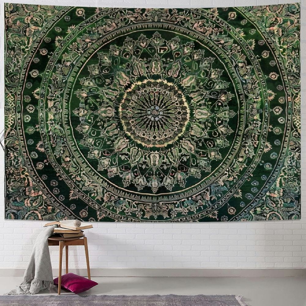 BCIIG Olive Green Tie Dye Twin Tapestry Hippie Wall Hanging Art Decor ...