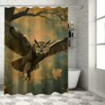 BCIIG Owl Flying Tree Bathroom Decor Set, Colorful Luxurious Graphic