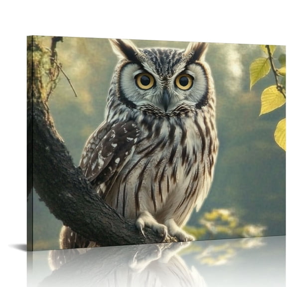 BCIIG Owl Tree Branch Forest Wall Decor Art Print for Home Office Interior Decor Bedroom Living Room Kitchen Pictures 20x16in
