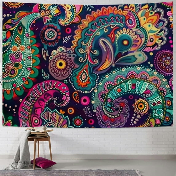 BCIIG Paisley Pattern Tapestry Wall Hanging Unique Style Home Decor 50x40inch