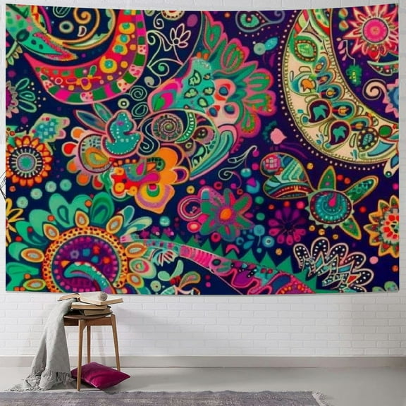BCIIG Paisley Pattern Tapestry Wall Hanging Unique Style for Home Decor, Aesthetic Graphic Tapestries for Living Room Bedroom Apartment Farmhouse Dorm, 4 Sizes Available 40x30inch