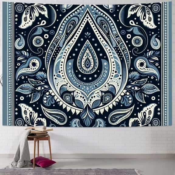 BCIIG Paisley Pattern Tapestry Wall Hanging Unique Style for Home Decor Art Living Room Bedroom 40x60inch